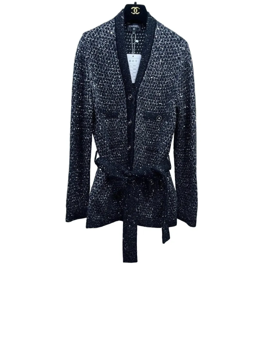Chanel 23B Black Wool Knitwear Black Wool Very good - Front View