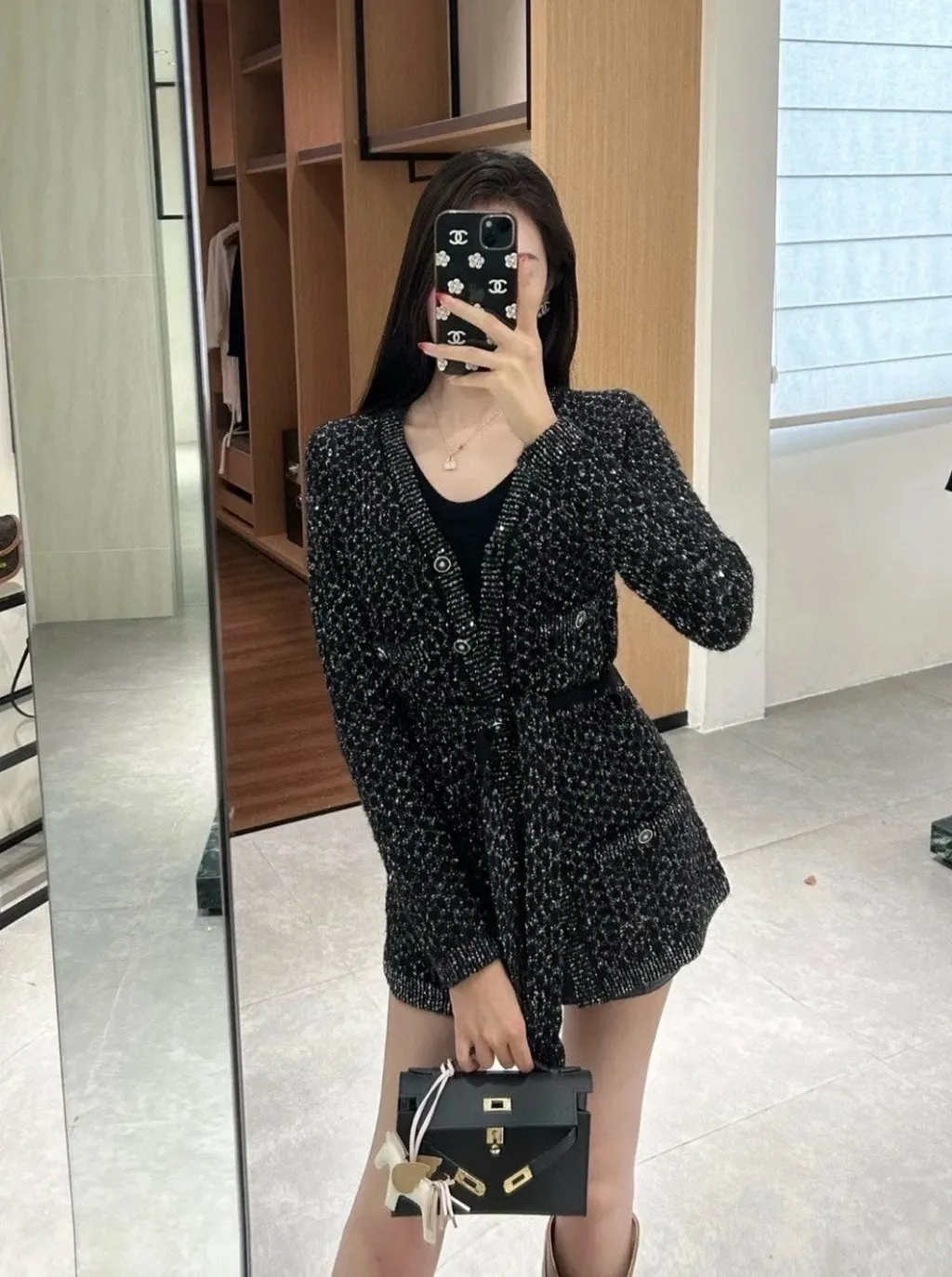 Chanel 23B Black Wool Knitwear Black Wool Very good - Box View