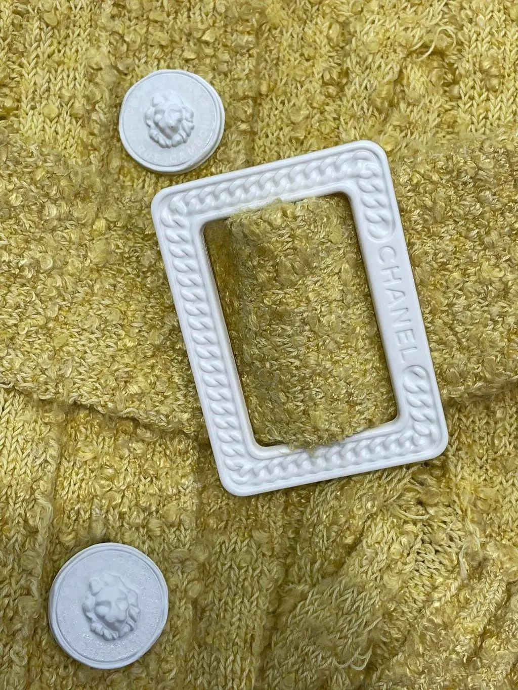 Chanel 22P Yellow Wool Dress Yellow Wool Very good - Inside View