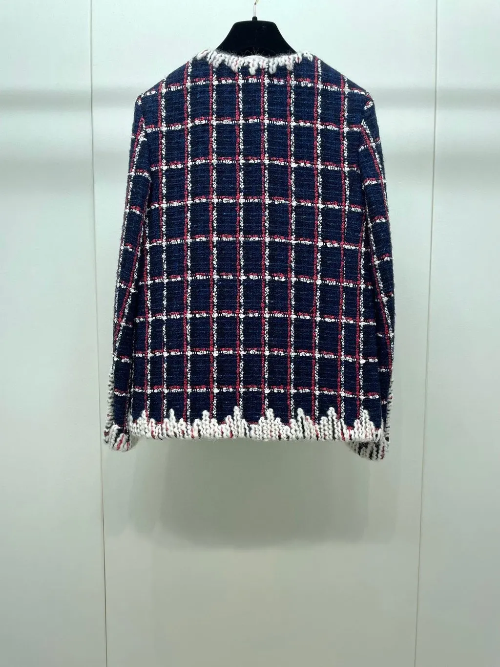 Chanel Tweed Jacket MultiColor Tweed Good - Back View