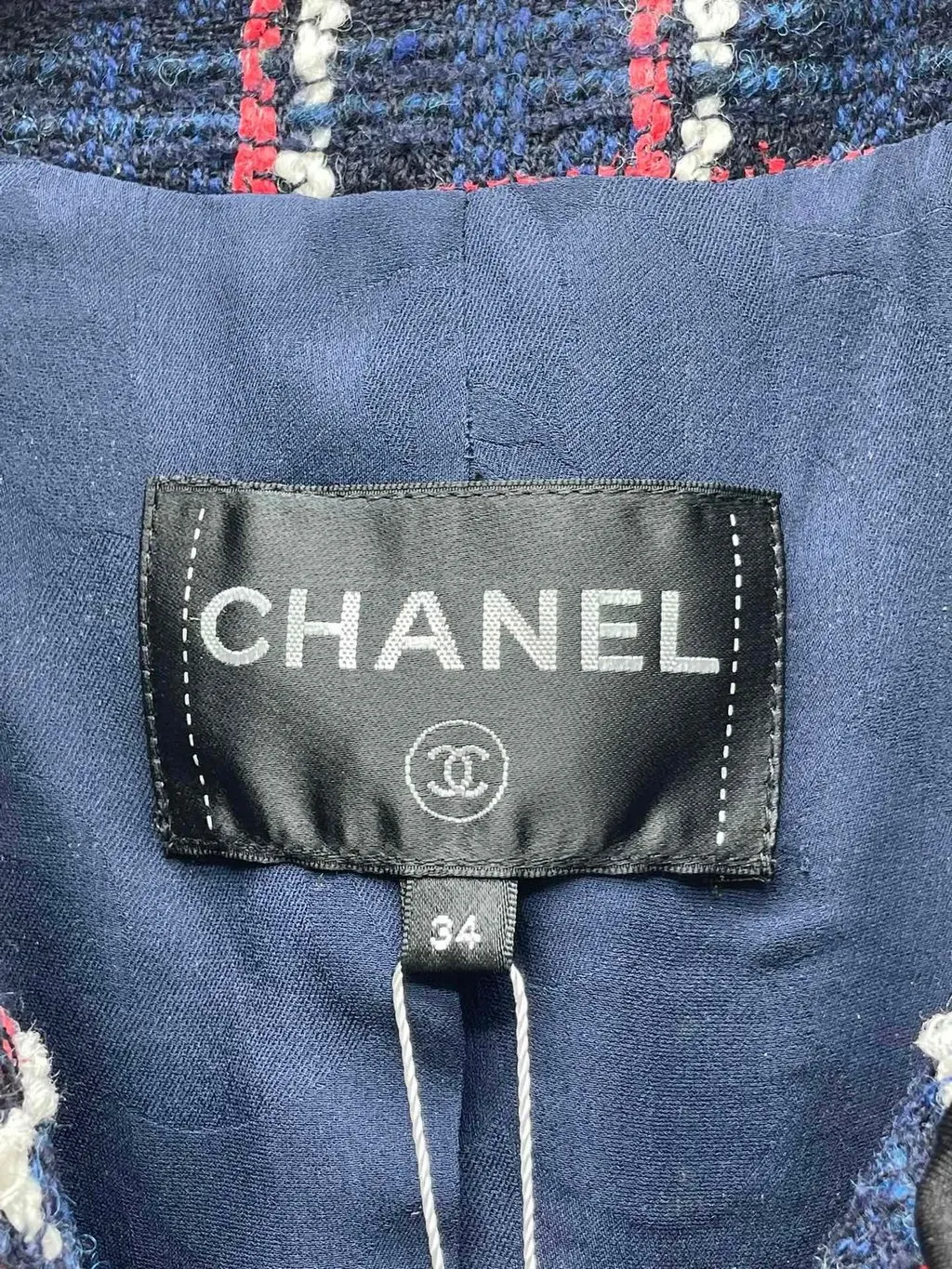 Chanel Tweed Jacket MultiColor Tweed Good - Box View