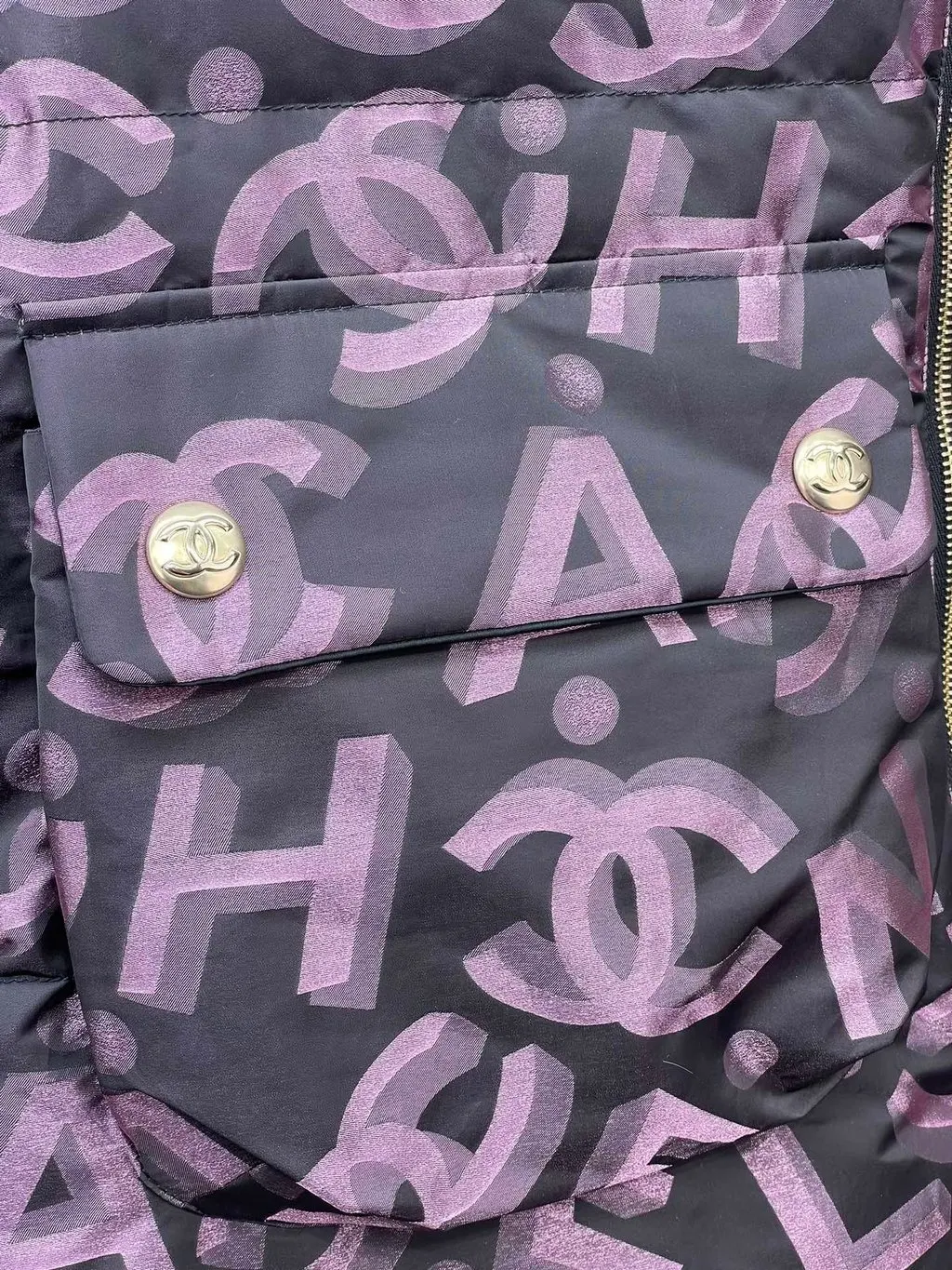 Chanel 22N Polyamide Coat MultiColor Polyamide Very good - Inside View