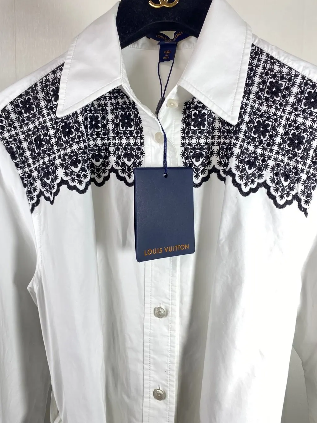 Louis Vuitton White Cotton Dress White Cotton Very good - Inside View