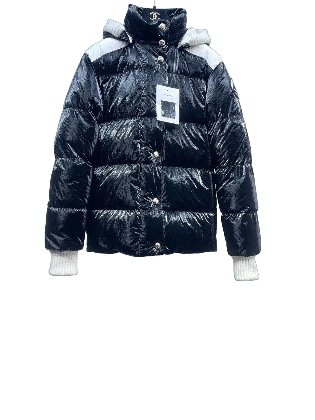 Chanel 25N Black Polyamide Coat Black Polyamide Very good - Front View
