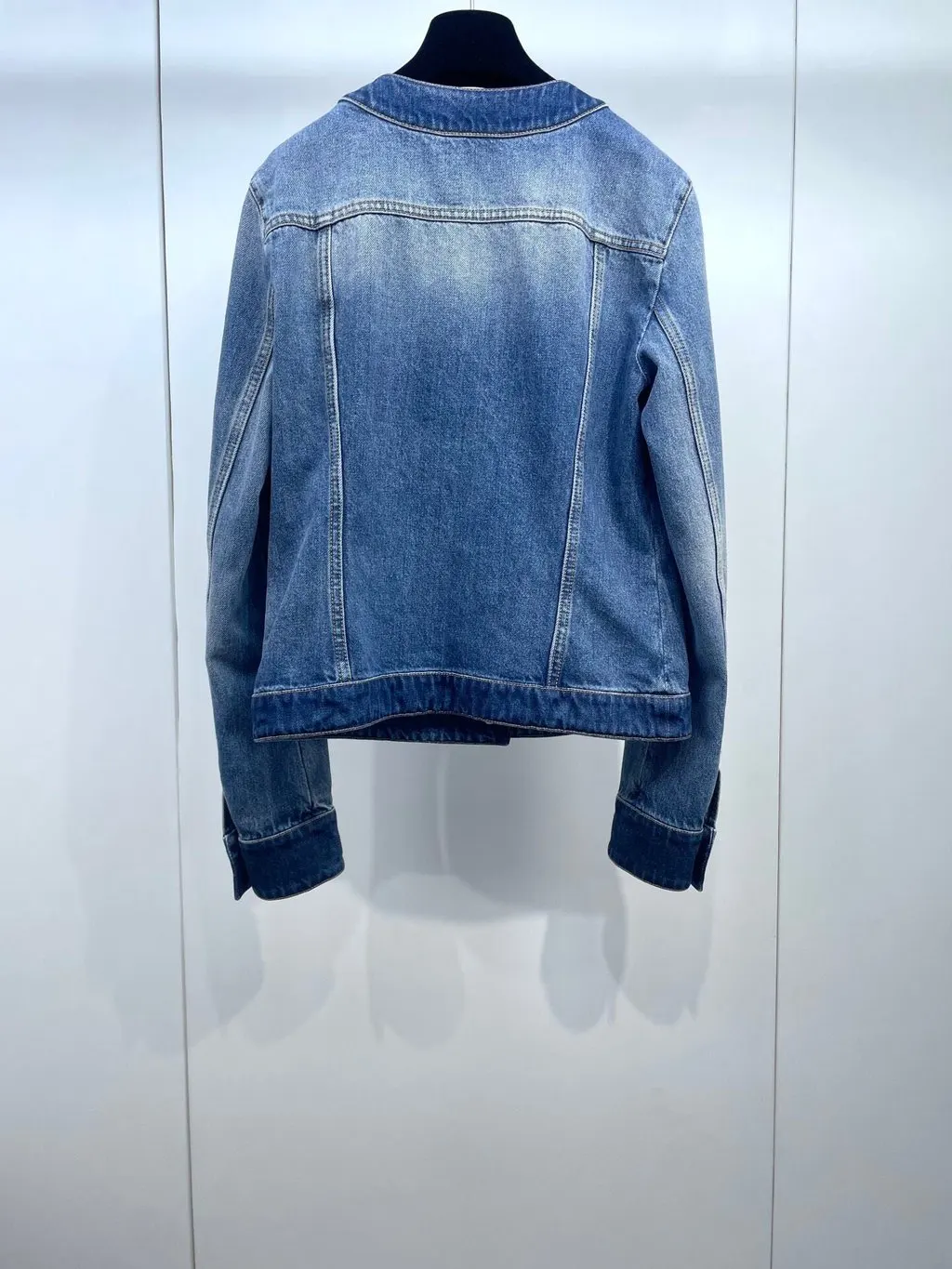 Chanel 24B Blue Denim Jacket Blue Denim Very good - Back View