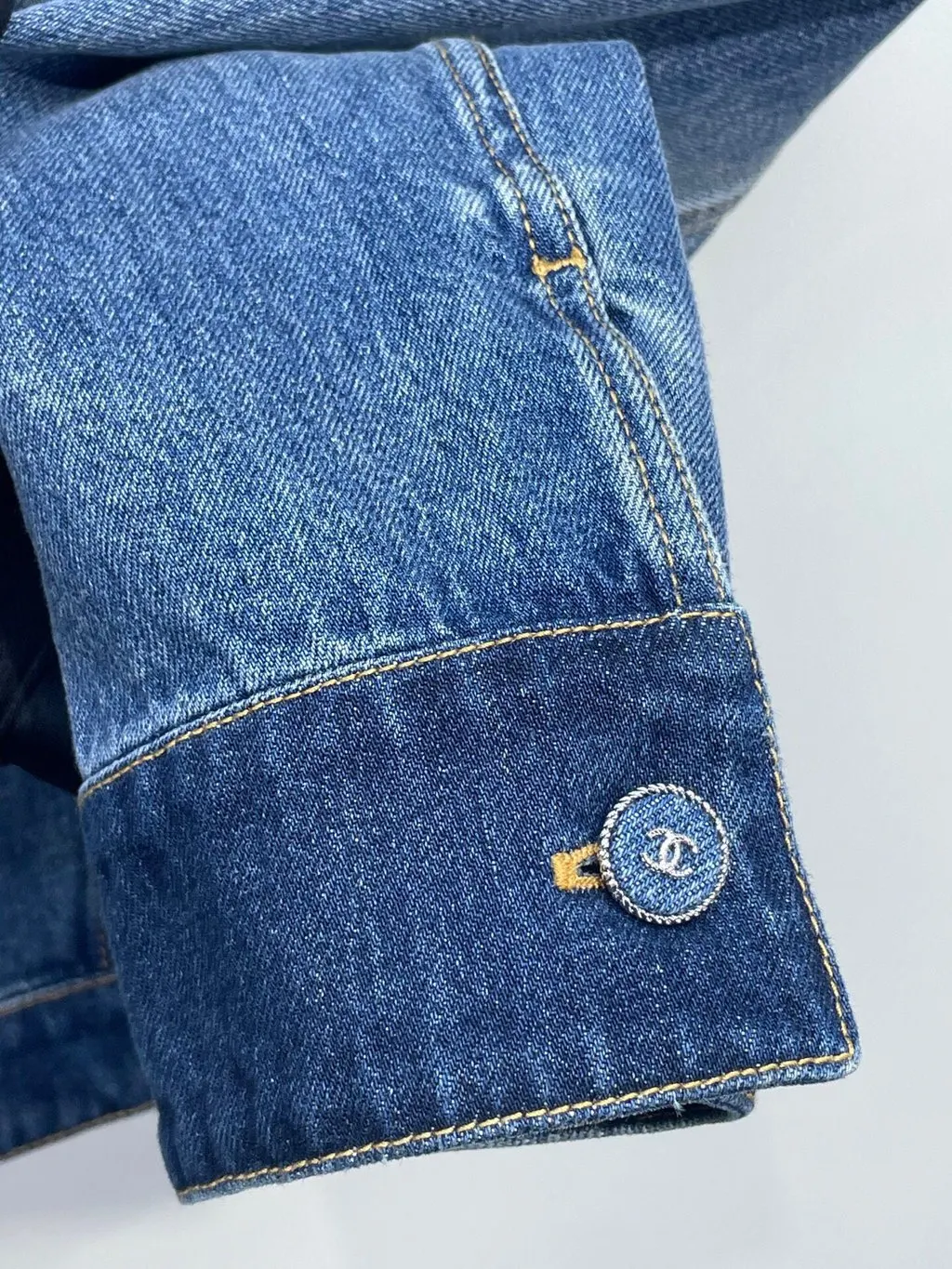 Chanel 24B Blue Denim Jacket Blue Denim Very good - Inside View