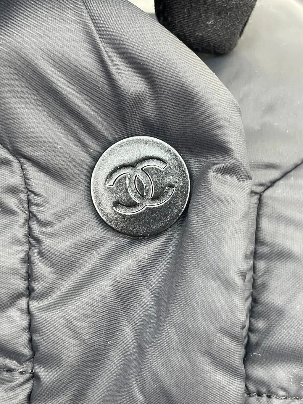 Chanel Black Polyamide Coat Black Polyamide Good - Inside View