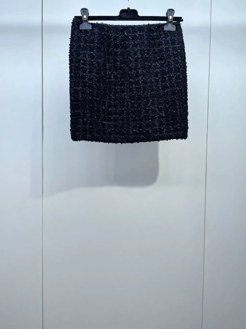 Chanel Black Glitter Skirt Black Very good - Back View