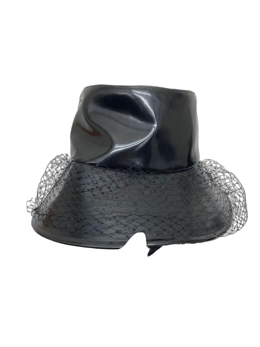 Dior Black Leather Hat Black Leather Very good - Front View