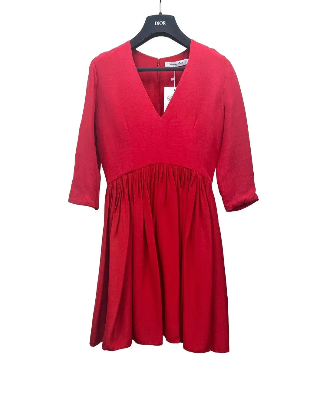 Dior Red Synthetic Dress Red Good - Front View