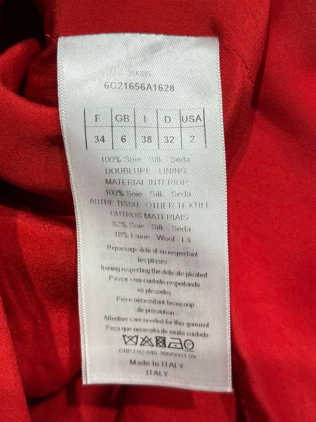 Dior Red Synthetic Dress Red Good - Box View