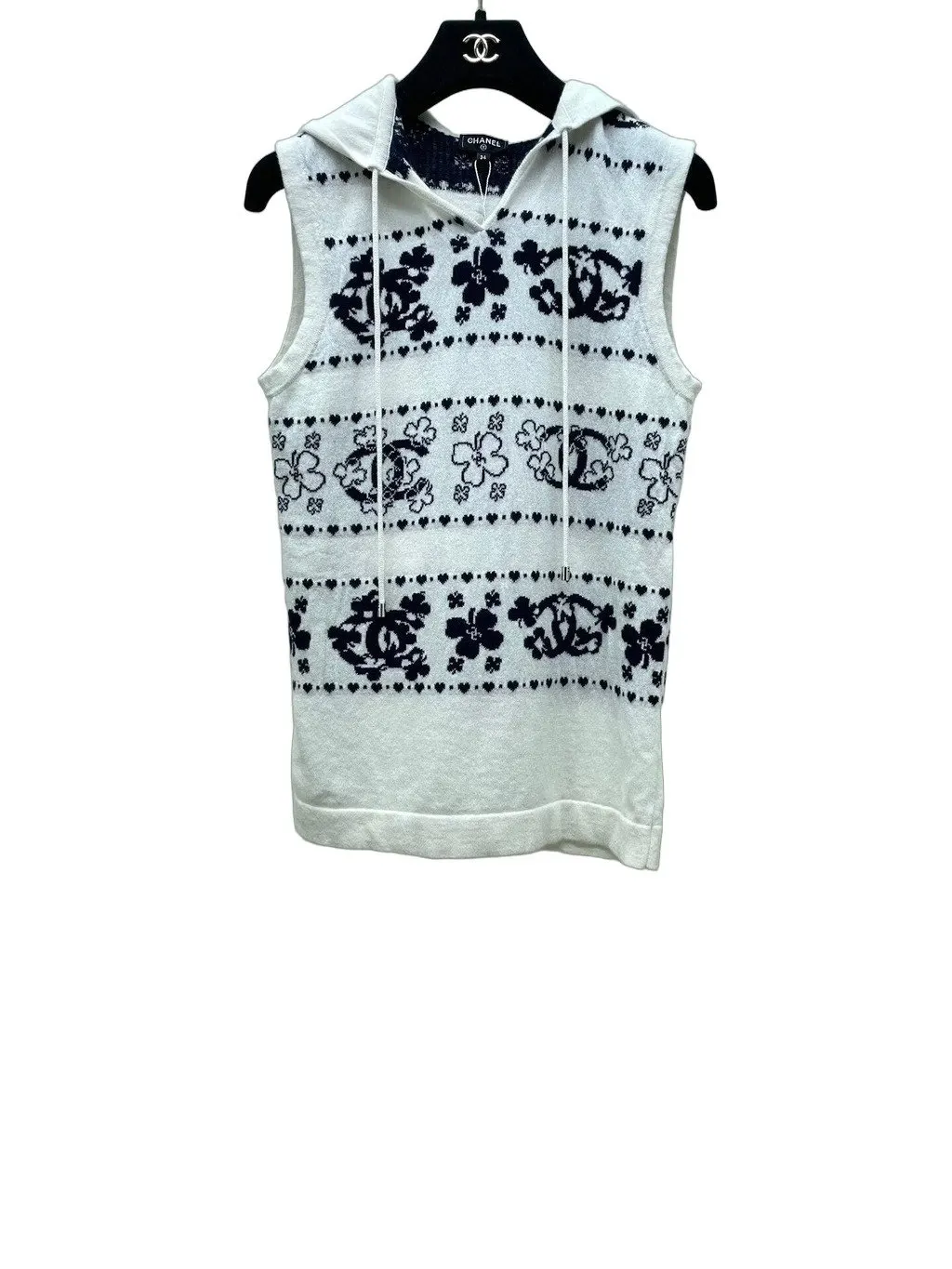 Chanel White Cotton Top White Cotton Good - Front View