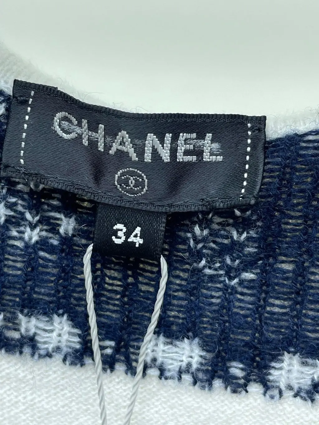 Chanel White Cotton Top White Cotton Good - Box View