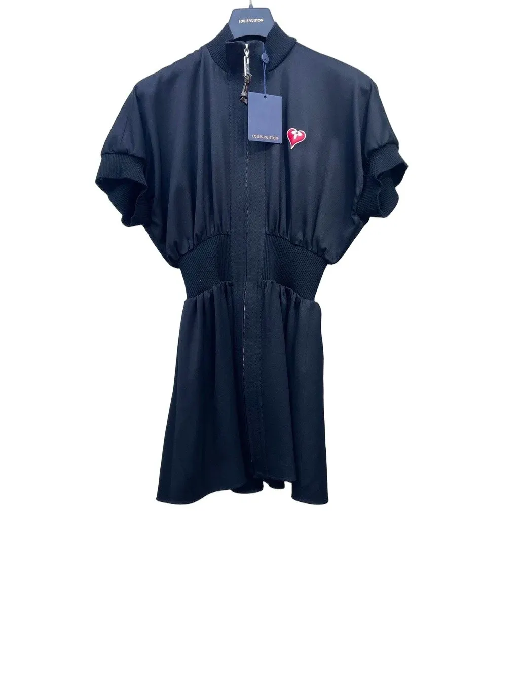 Louis Vuitton Black Wool Dress Black Wool Never worn, with tag - Front View