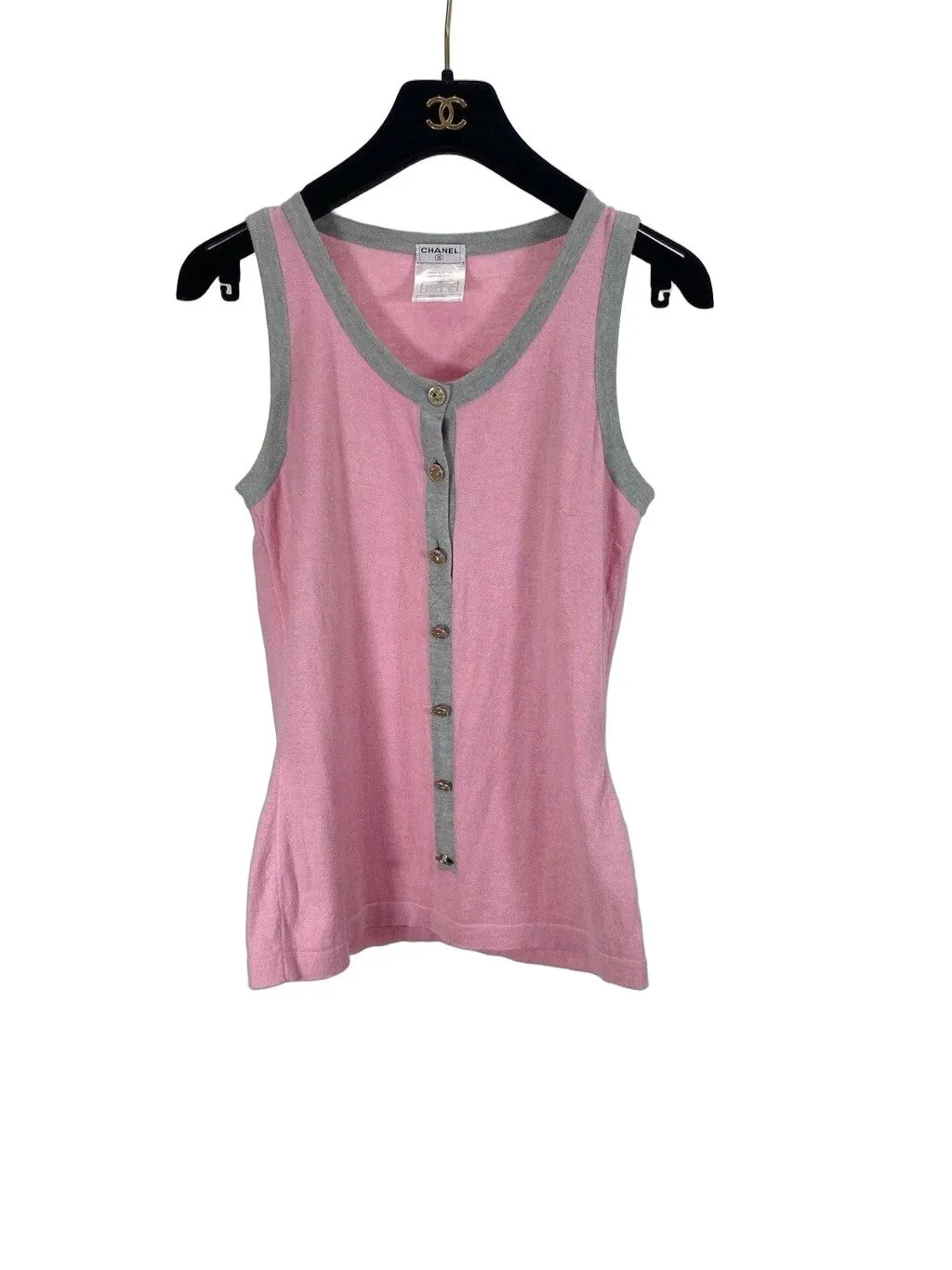Chanel Pink Cotton Top Pink Cotton Very good - Front View