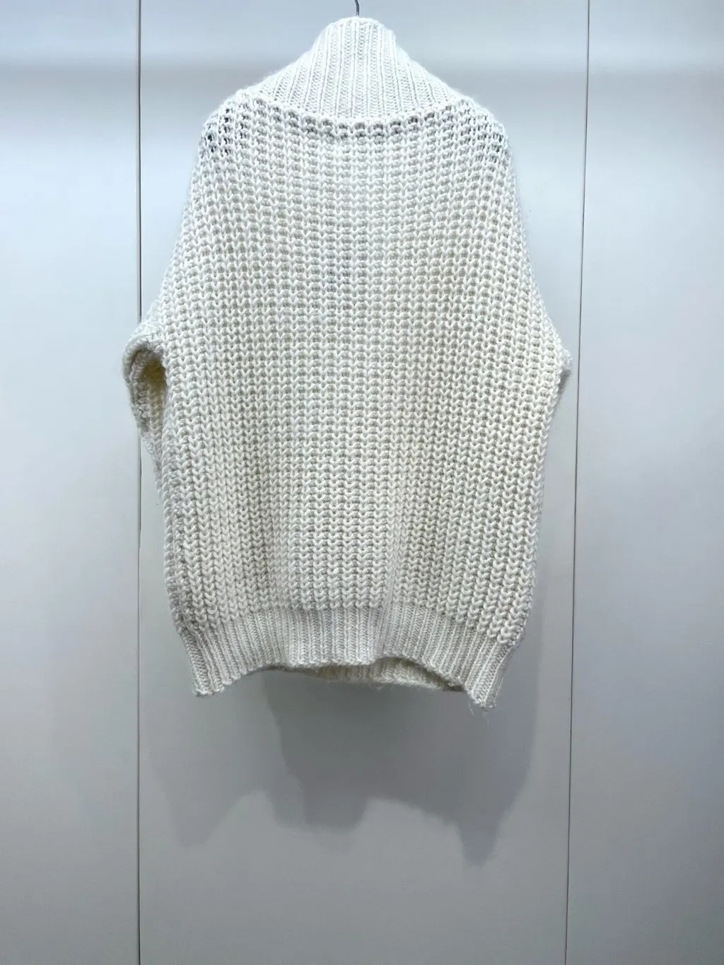 Dior White Wool Knitwear White Wool Never worn, with tag - Back View