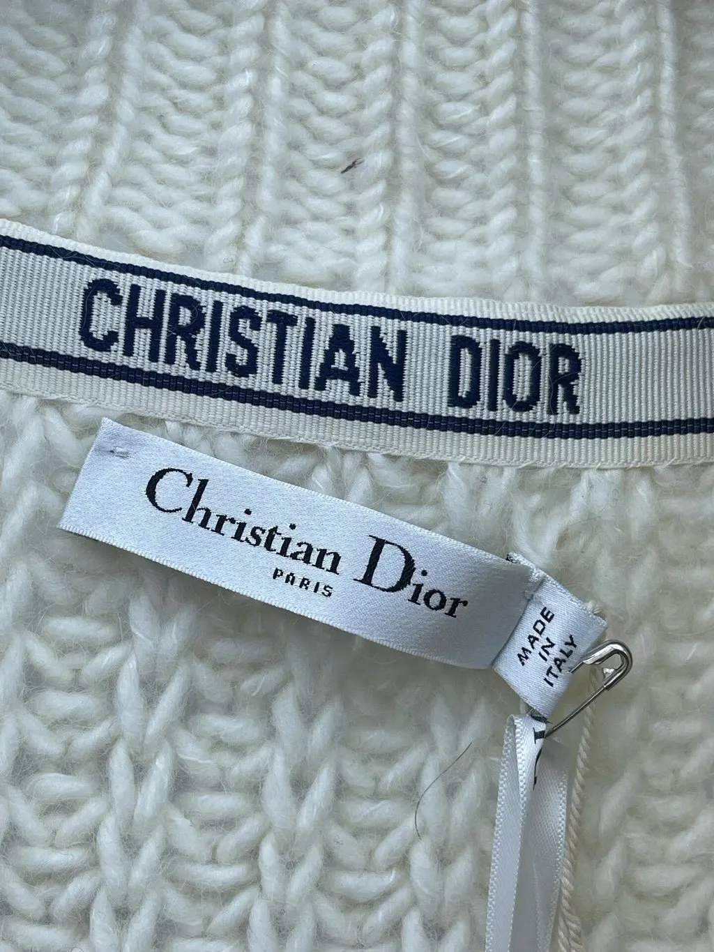 Dior White Wool Knitwear White Wool Never worn, with tag - Box View