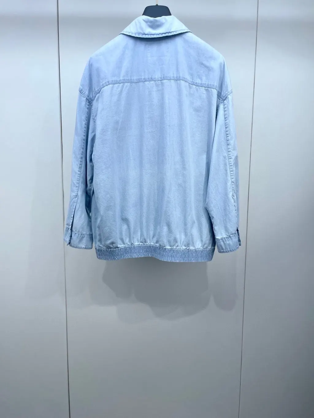 Miu Miu Blue Denim Jacket Blue Denim Good - Back View
