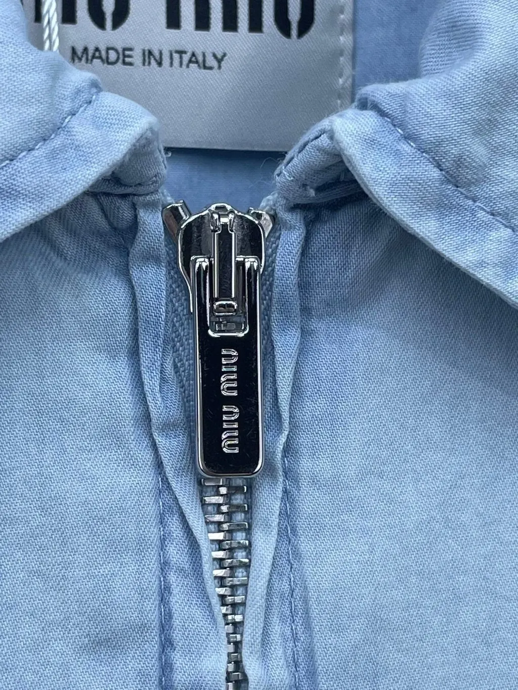 Miu Miu Blue Denim Jacket Blue Denim Good - Box View