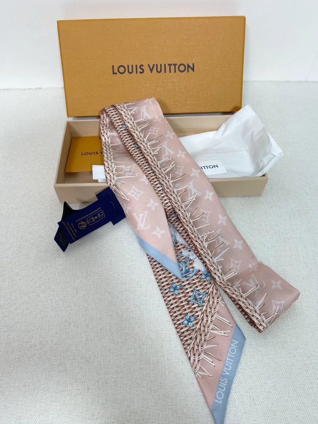 Louis Vuitton Silk Scarf MultiColor Silk Never worn - Model View