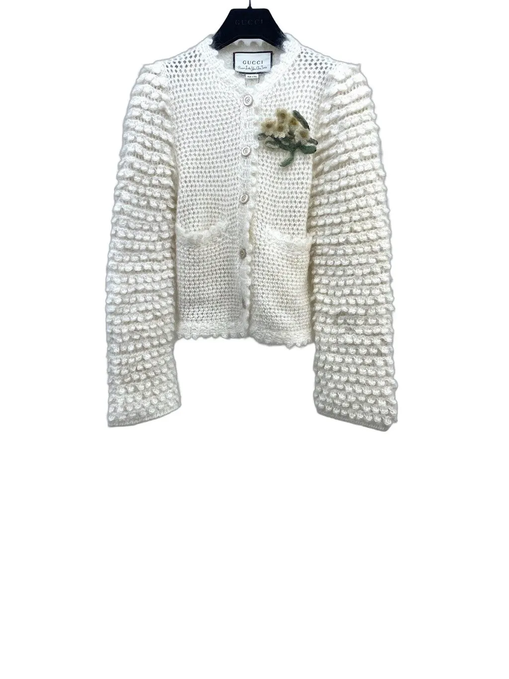 Gucci White Wool Knitwear White Wool Good - Front View