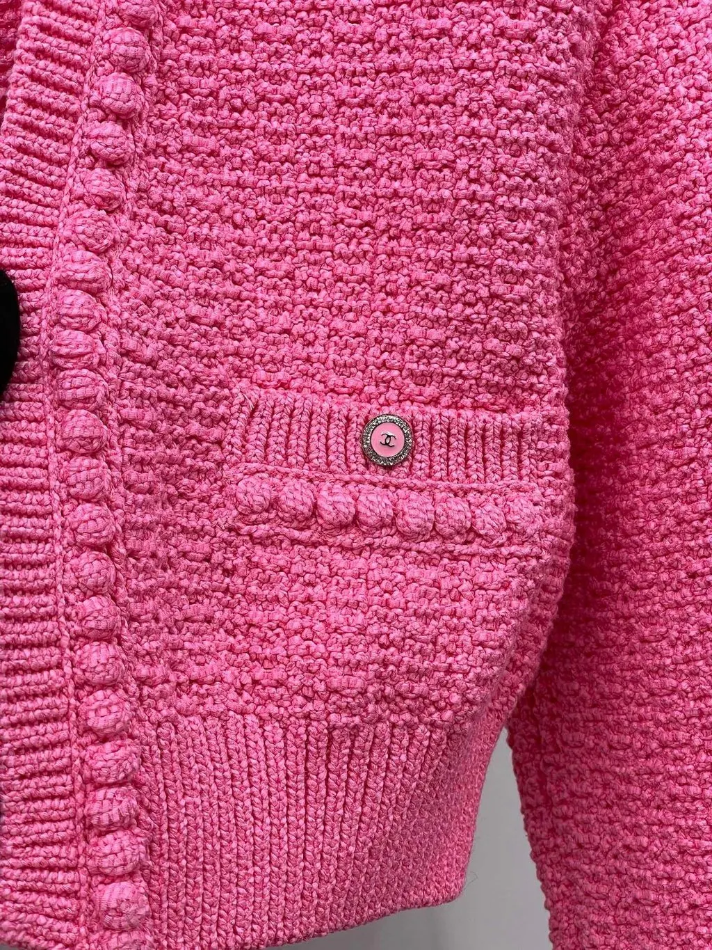Chanel Pink Cotton Knitwear Pink Cotton Never worn, with tag - Inside View