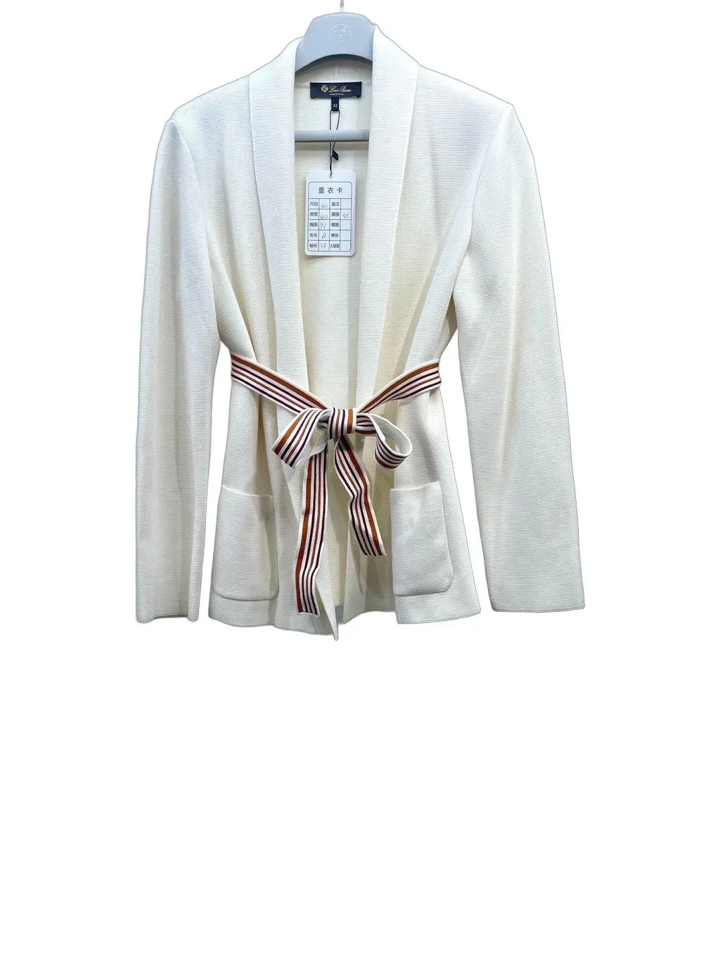 Loro Piana White Cashmere Jacket White Cashmere Never worn, with tag - Front View