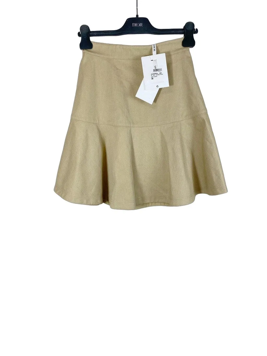 Dior Khaki Cotton Skirt Khaki Cotton Never worn, with tag - Front View
