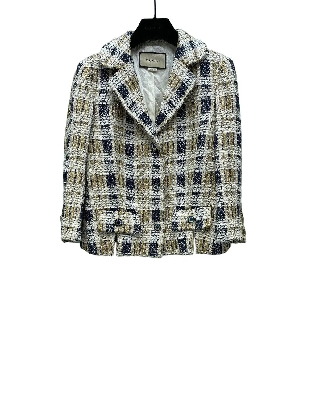Gucci Tweed Jacket MultiColor Tweed Never worn - Front View