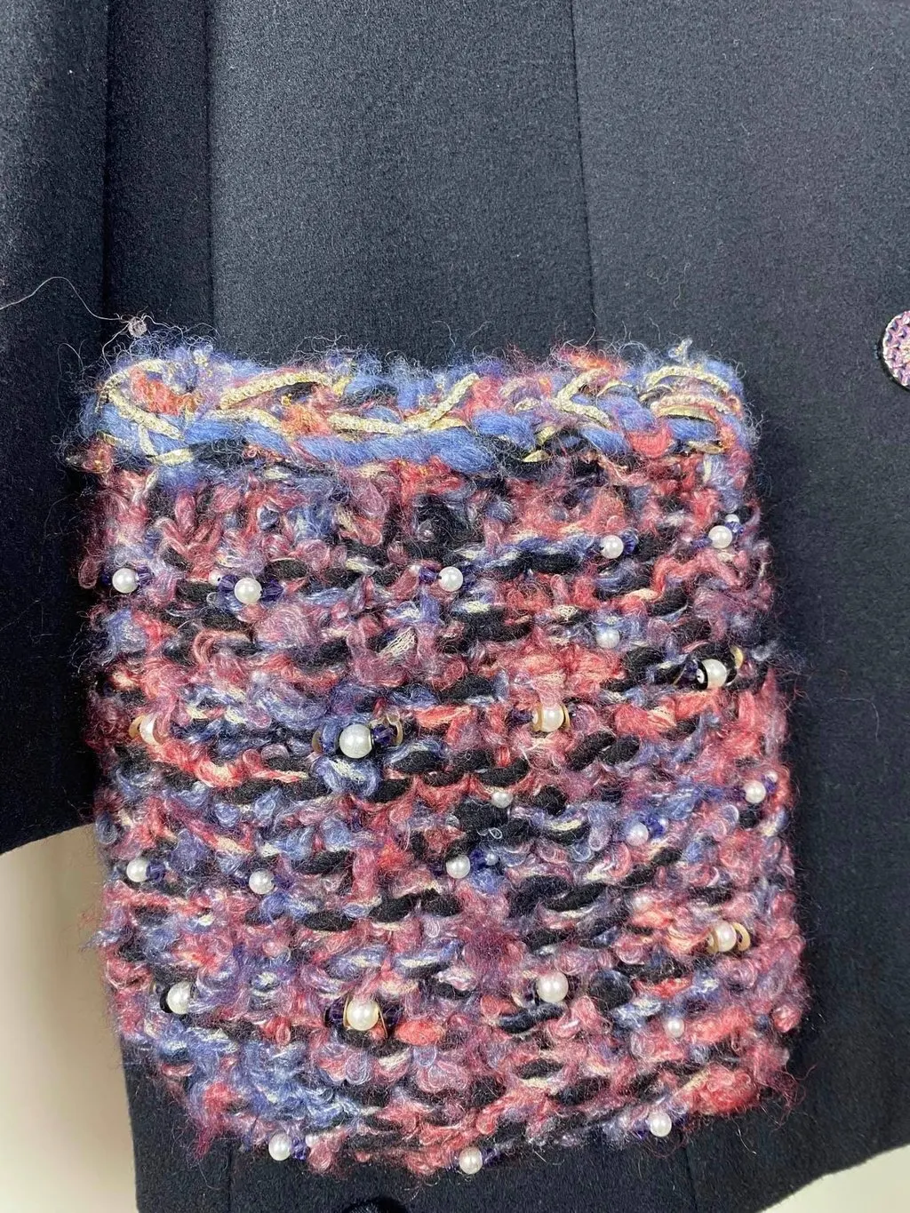 Chanel Black Tweed Jacket Black Tweed Very good - Inside View