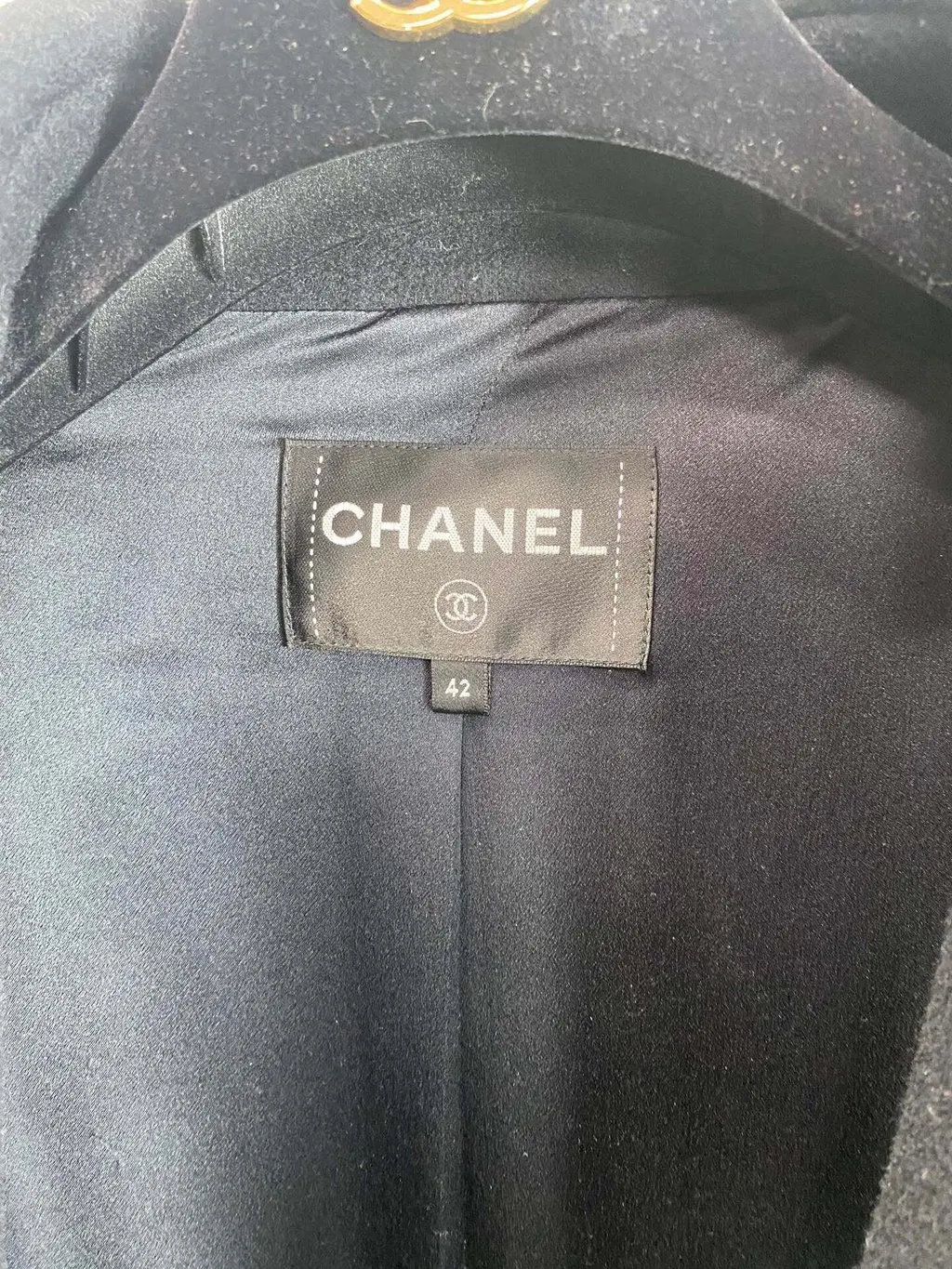 Chanel Black Tweed Jacket Black Tweed Very good - Model View