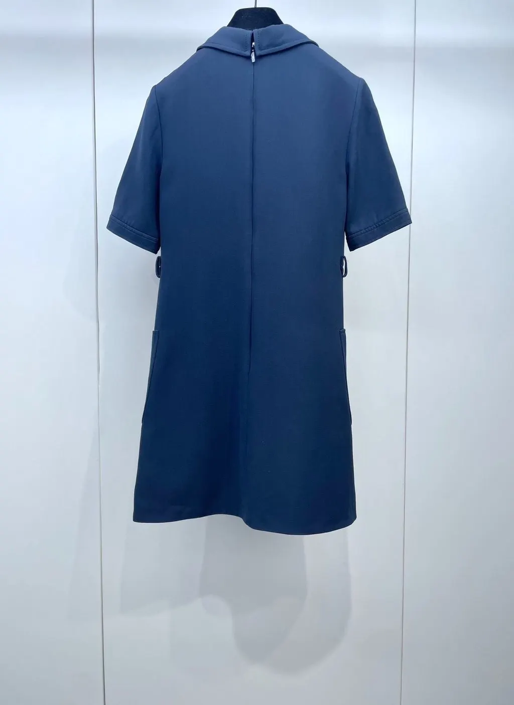 Gucci Navy Viscose Dress Navy Viscose Good - Back View