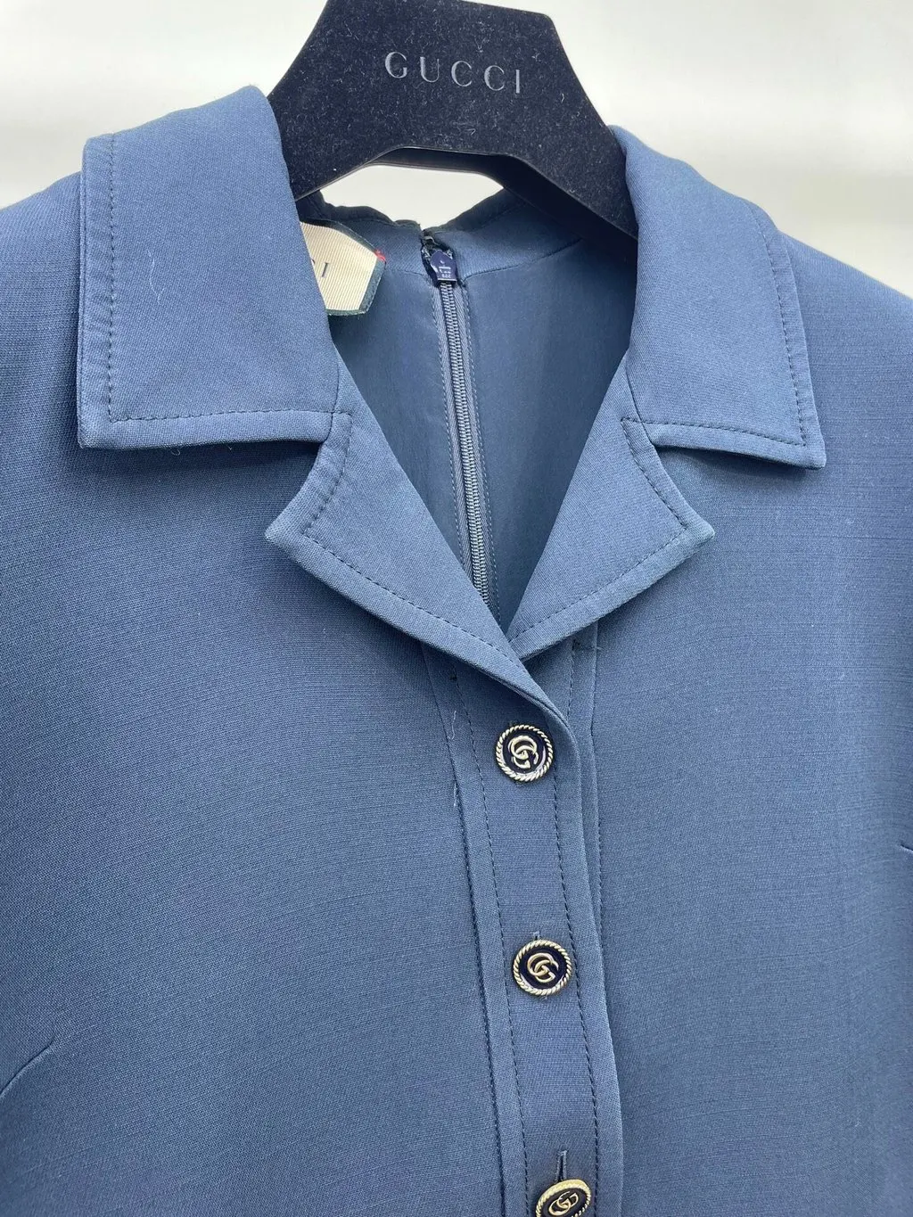 Gucci Navy Viscose Dress Navy Viscose Good - Box View