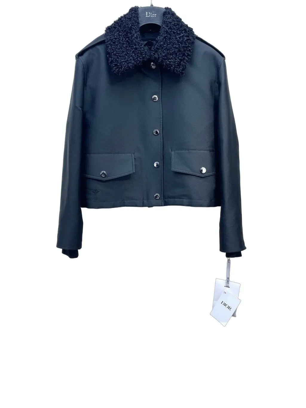 Dior Green Cotton Coat Green Cotton Never worn, with tag - Front View
