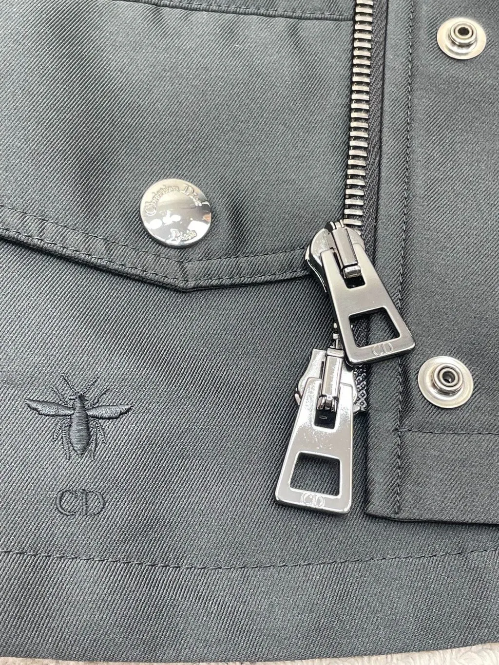 Dior Green Cotton Coat Green Cotton Never worn, with tag - Inside View