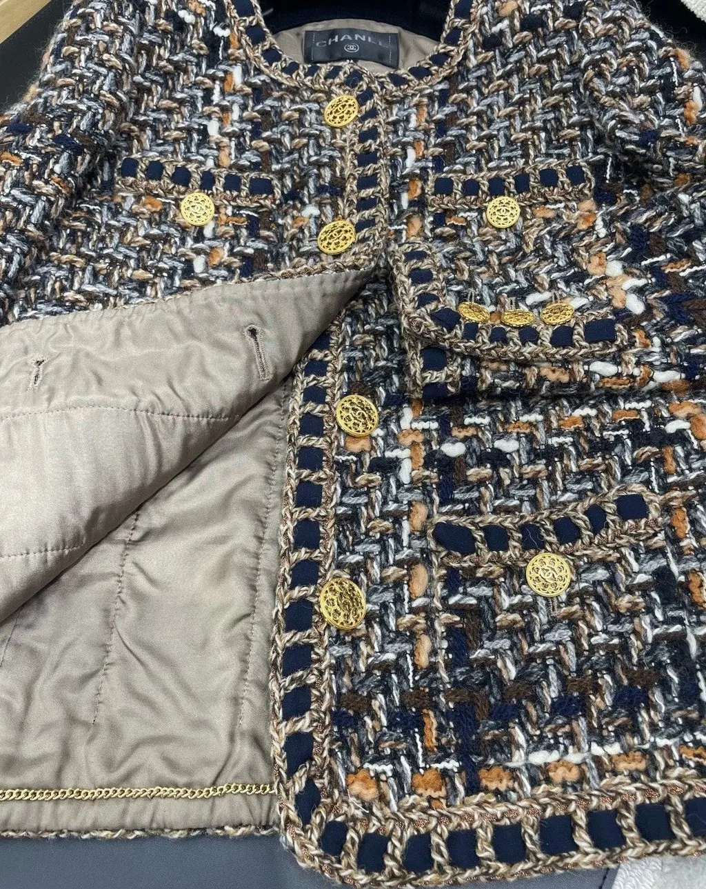 Chanel Tweed Jacket MultiColor Tweed Very good - Inside View