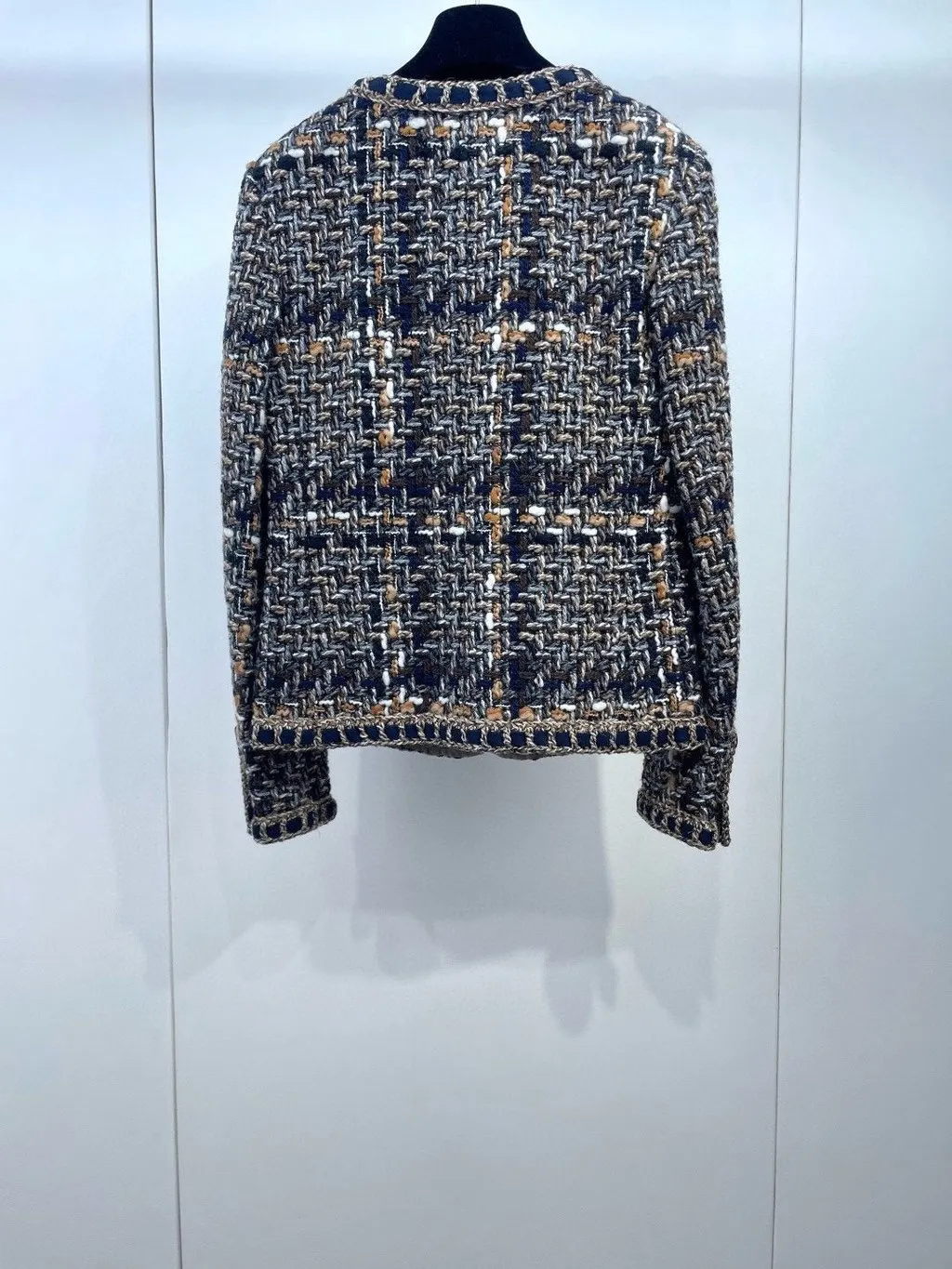 Chanel Tweed Jacket MultiColor Tweed Very good - Model View