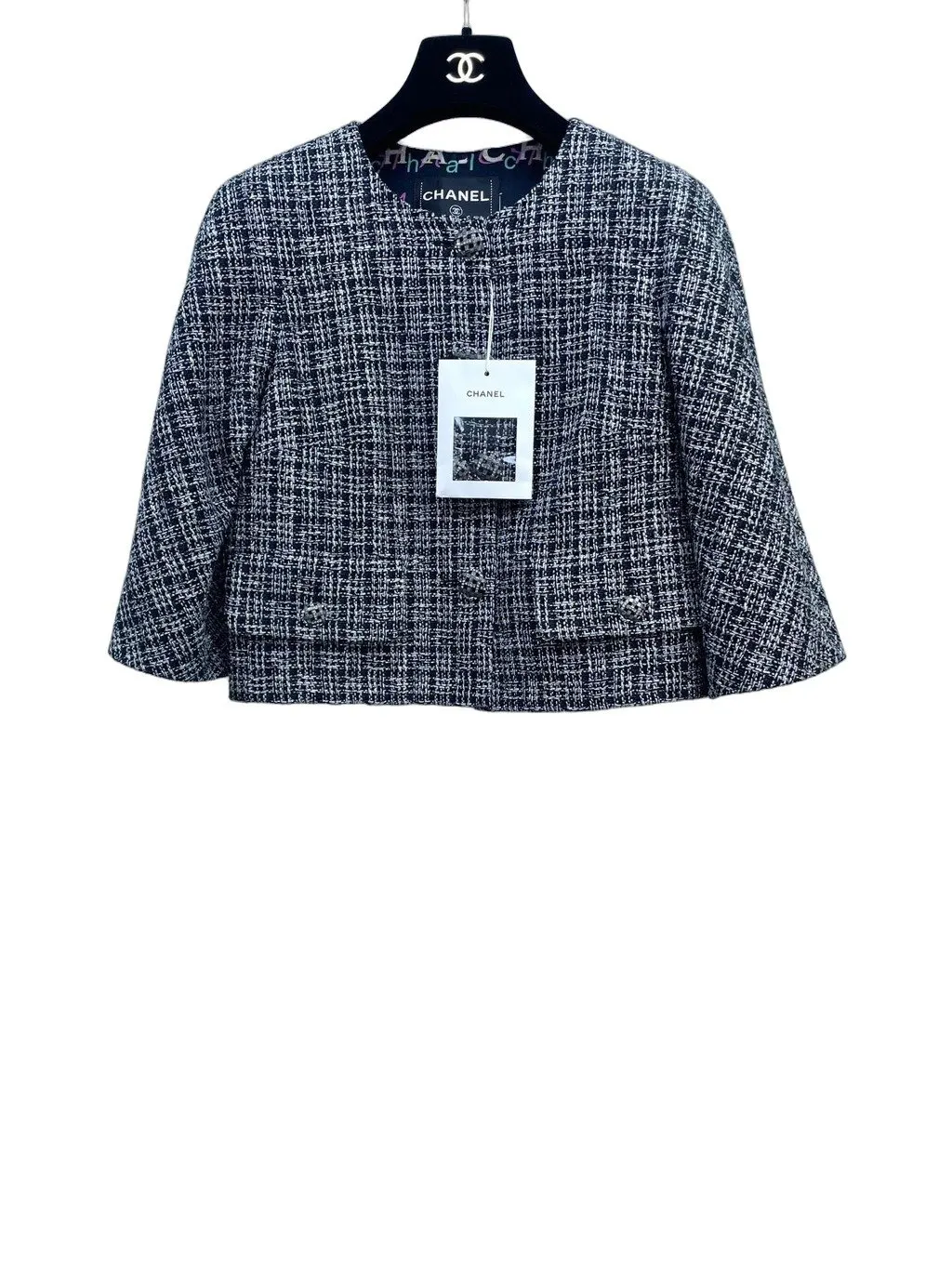 Chanel Tweed Jacket MultiColor Tweed Never worn, with tag - Front View
