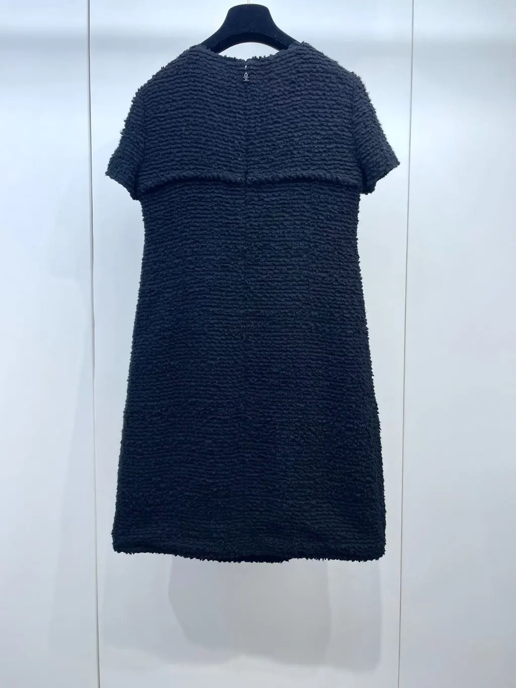 Chanel Black Wool Dress Black Wool Very good - Back View