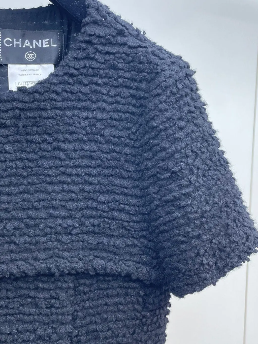 Chanel Black Wool Dress Black Wool Very good - Model View