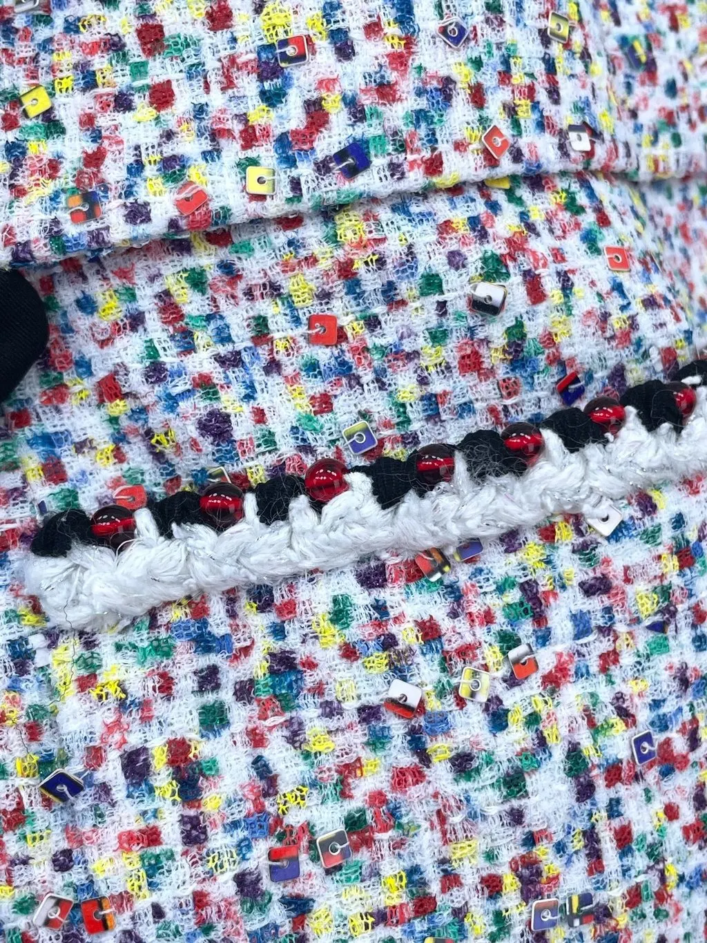 Chanel Tweed Jacket MultiColor Tweed Good - Inside View