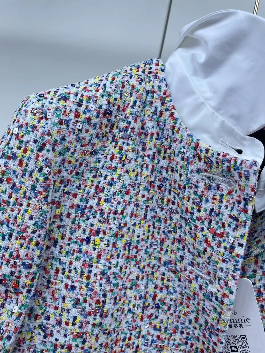 Chanel Tweed Jacket MultiColor Tweed Good - Model View