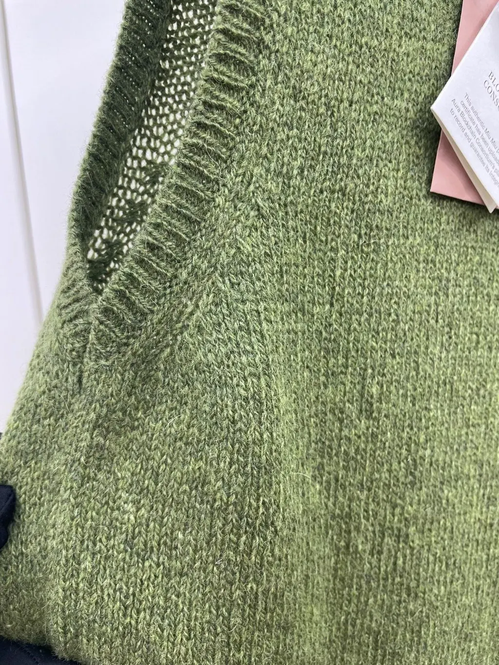 Miu Miu Green Wool Knitwear Green Wool Never worn, with tag - Inside View