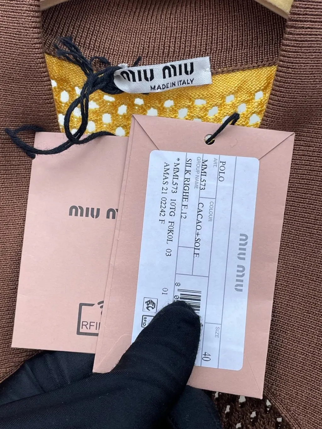 Miu Miu Silk Knitwear MultiColor Silk Never worn, with tag - Box View
