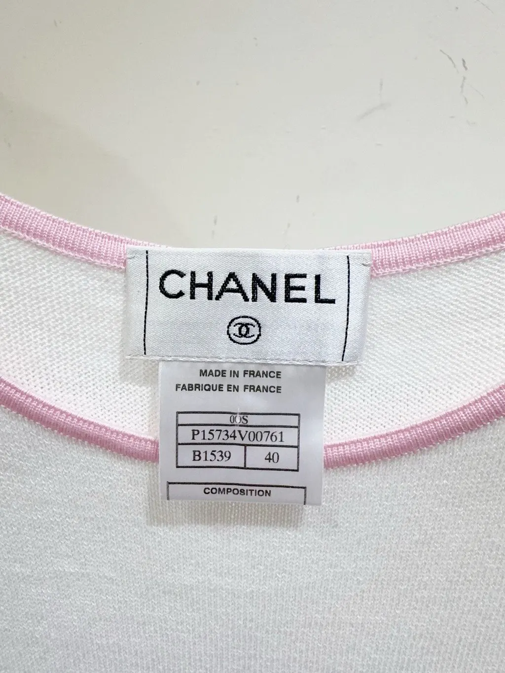 Chanel Cotton Top MultiColor Cotton Very good - Back View