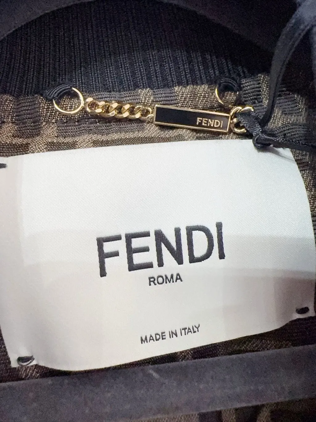 Fendi Cotton Jacket MultiColor Cotton Never worn - Inside View