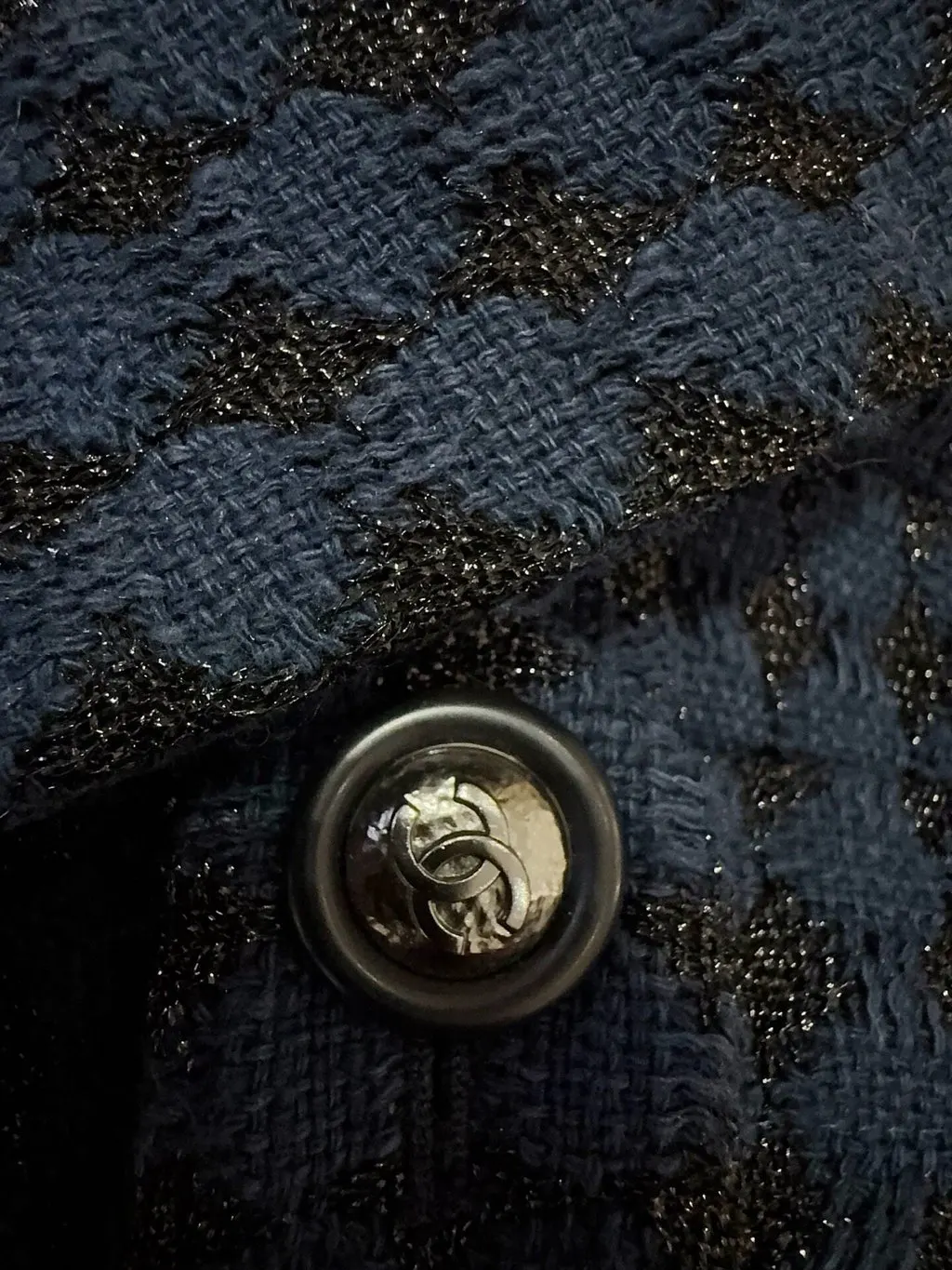 Chanel Navy Tweed Jacket Navy Tweed Very good - Box View