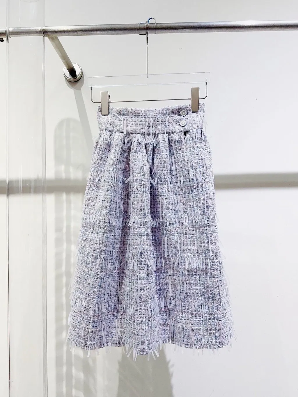 Chanel Tweed Skirt MultiColor Tweed Never worn - Model View