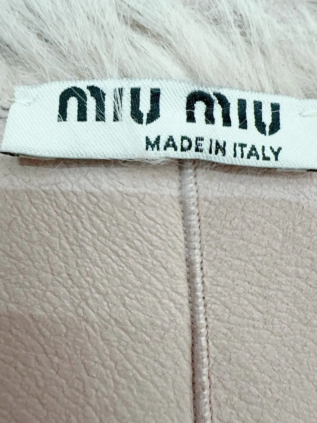 Miu Miu Pink Shearling Jacket Pink Shearling Very good - Model View