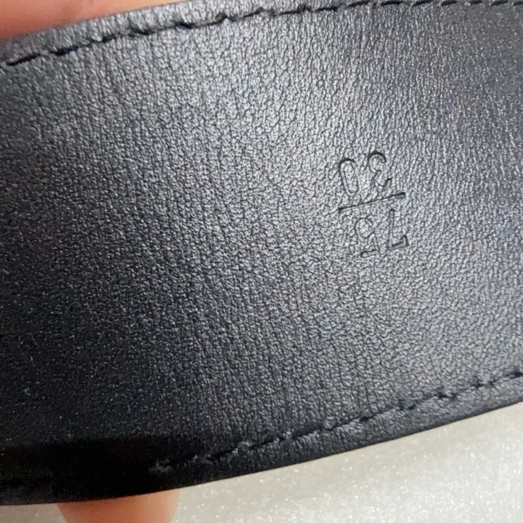 Chanel Black Leather Belt Black Leather Very good - Box View